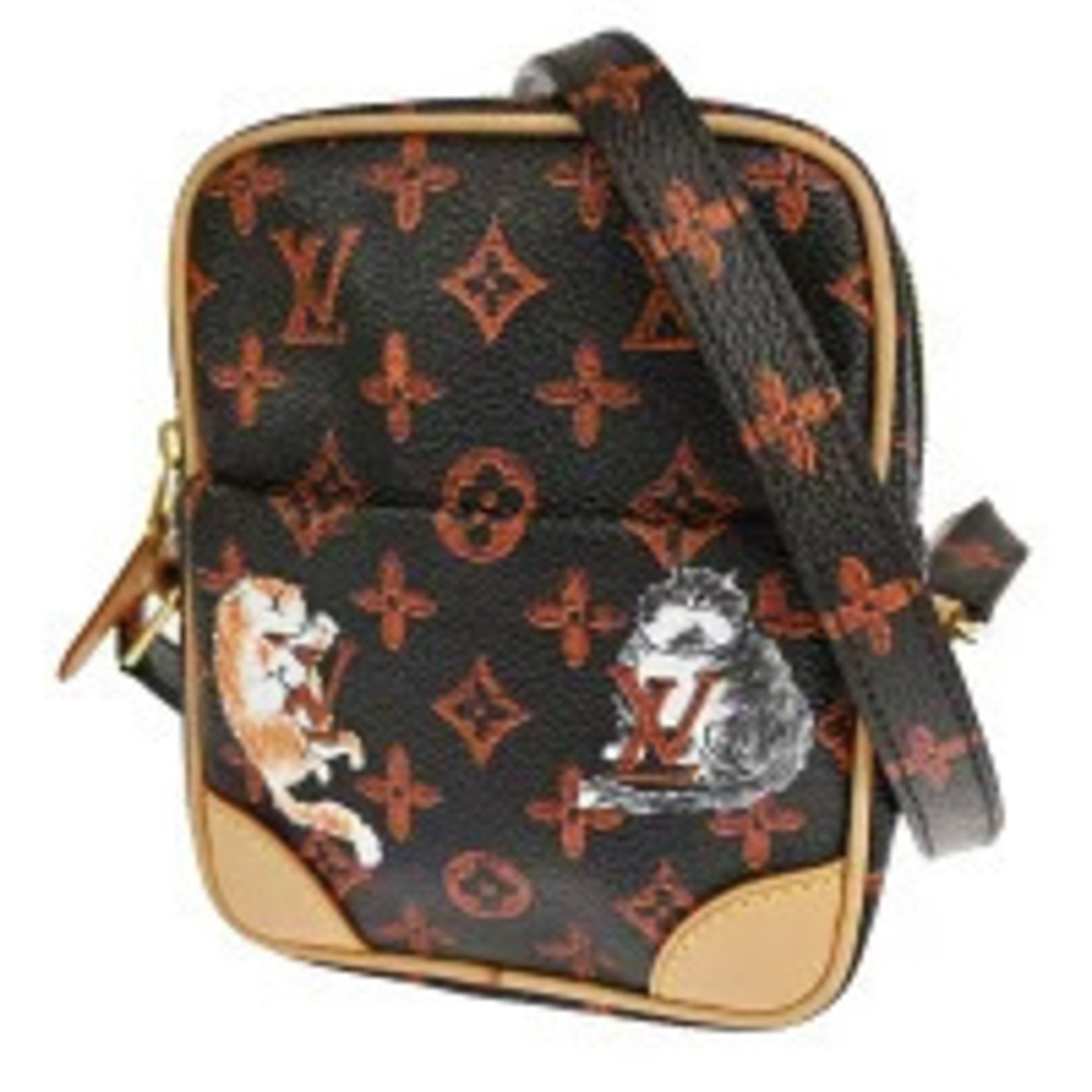 Louis Vuitton Panam Shoulder Bag Transformed Catgram Leather Brown